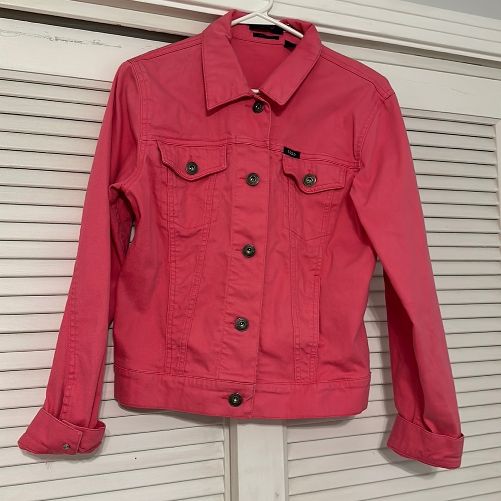 IZOD pink jean jacket